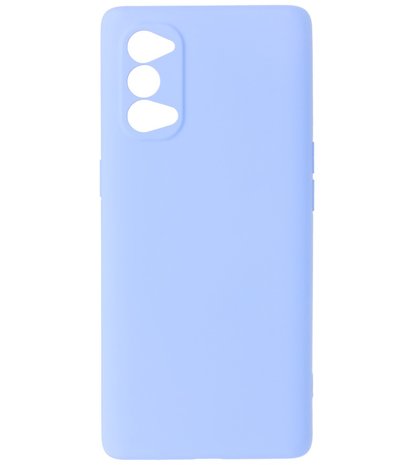 2.0mm Dikke Fashion Telefoonhoesje Backcover - Siliconen Hoesje - Oppo Reno 4 / Reno 4 5G- Paars
