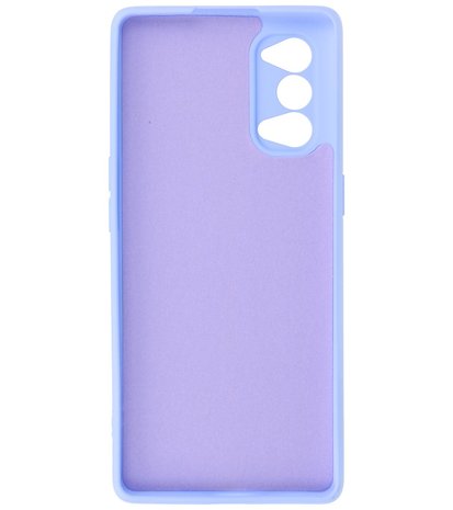 2.0mm Dikke Fashion Telefoonhoesje Backcover - Siliconen Hoesje - Oppo Reno 4 / Reno 4 5G- Paars