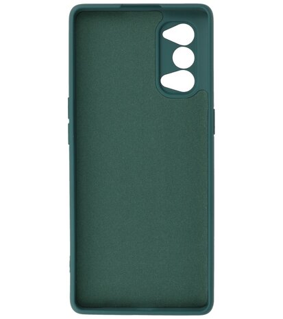 2.0mm Dikke Fashion Telefoonhoesje Backcover - Siliconen Hoesje - Oppo Reno 4 / Reno 4 5G - Army Green