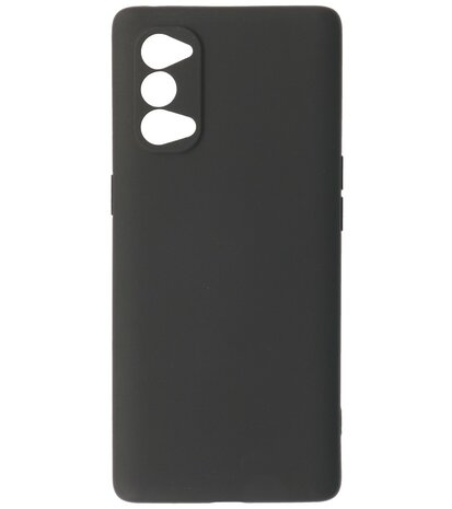 2.0mm Dikke Fashion Telefoonhoesje Backcover - Siliconen Hoesje - Oppo Reno 4 Pro 5G - Zwart