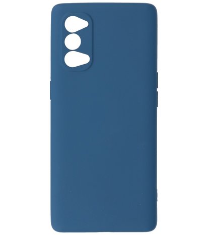 2.0mm Dikke Fashion Telefoonhoesje Backcover - Siliconen Hoesje - Oppo Reno 4 Pro 5G - Navy