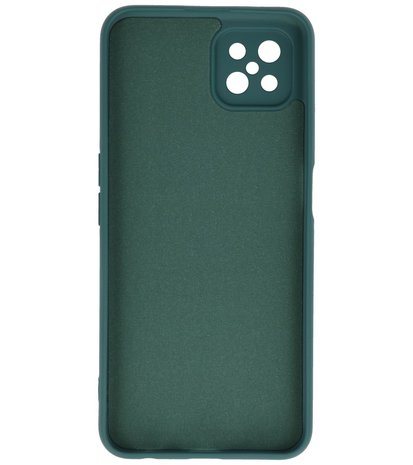 2.0mm Dikke Fashion Telefoonhoesje Backcover - Siliconen Hoesje - Oppo Reno 4 Z - Oppo A92s - Army Green