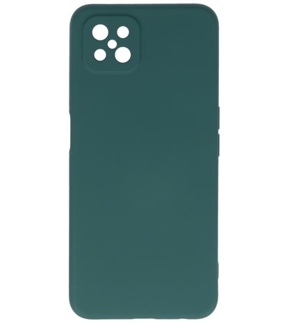 2.0mm Dikke Fashion Telefoonhoesje Backcover - Siliconen Hoesje - Oppo Reno 4 Z - Oppo A92s - Army Green