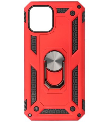 Backcover Hoesje - Telefoonhoesje met Ring Houder voor iPhone 12 Mini - Rood