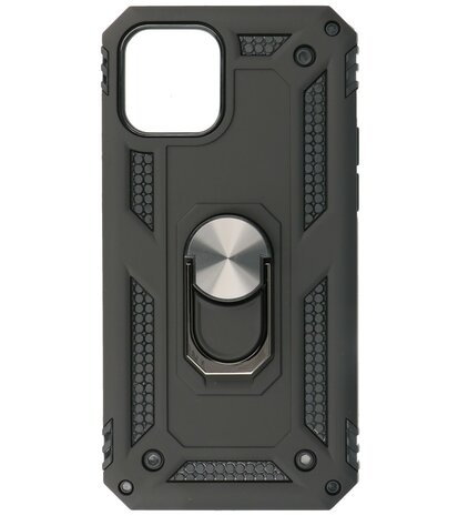 Backcover Hoesje - Telefoonhoesje met Ring Houder voor iPhone 12 Mini - Zwart