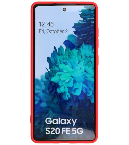 2.0mm Dikke Fashion Telefoonhoesje Backcover - Siliconen Hoesje - Samsung Galaxy S20 FE - Rood