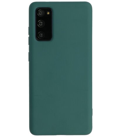 2.0mm Dikke Fashion Telefoonhoesje Backcover - Siliconen Hoesje - Samsung Galaxy S20 FE - Army Green