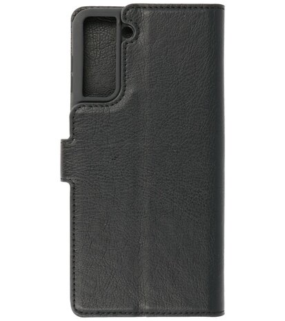 Book Case Pasjeshouder Telefoonhoesje voor Samsung Galaxy S21 Plus Zwart