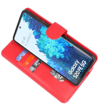 Booktype Wallet Case Telefoonhoesje voor Samsung Galaxy S20 FE - Rood