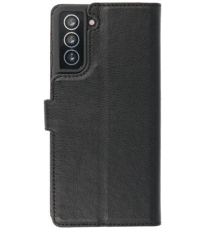 Book Case Pasjeshouder Telefoonhoesje voor Samsung Galaxy S21 Zwart