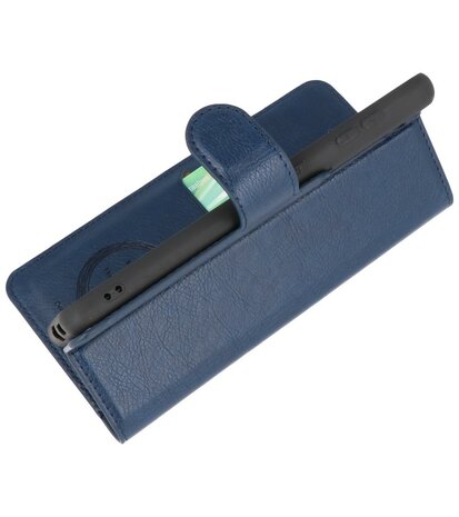 Book Case Pasjeshouder Telefoonhoesje voor Samsung Galaxy S21 Navy