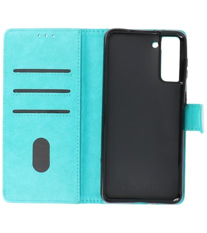 Booktype Wallet Case Telefoonhoesje voor Samsung Galaxy S21 Plus - Groen