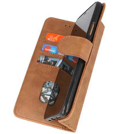Booktype Wallet Case Telefoonhoesje voor Samsung Galaxy A12 - Bruin