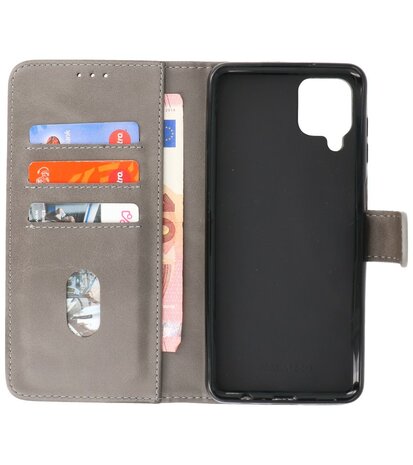 Booktype Wallet Case Telefoonhoesje voor Samsung Galaxy A12 - Grijs