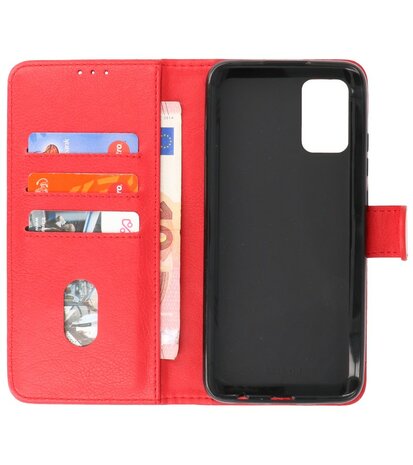 Booktype Wallet Case Telefoonhoesje voor Samsung Galaxy A02s / A03s - Rood