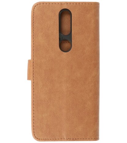 Booktype Wallet Case Telefoonhoesje voor Nokia 2.4 - Bruin