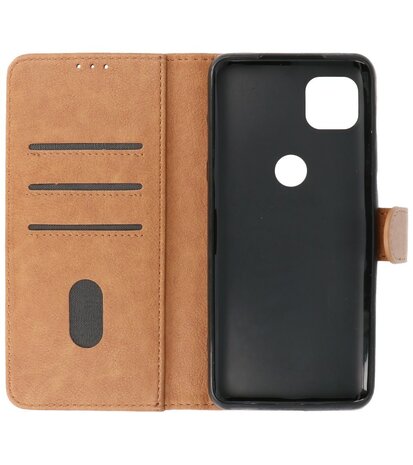 Booktype Wallet Case Telefoonhoesje voor Motorola Moto G 5G - Bruin
