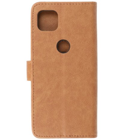 Booktype Wallet Case Telefoonhoesje voor Motorola Moto G 5G - Bruin