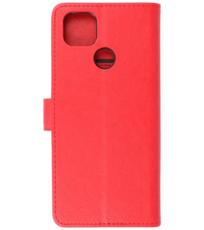 Booktype Wallet Case Telefoonhoesje voor Motorola Moto G9 Power (2020) - Rood