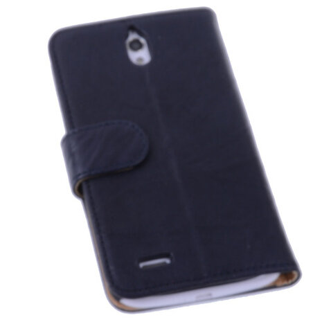 BestCases Nevy Blue  Huawei Ascend G610 Luxe Echt Lederen Booktype Hoesje 