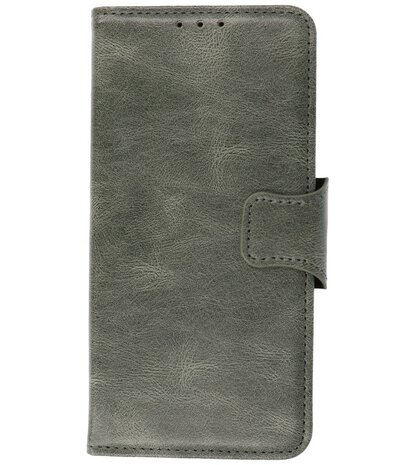 Portemonnee Wallet Case Hoesje voor Samsung Galaxy S21 - Donker Groen