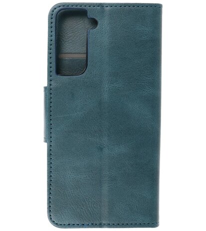 Portemonnee Wallet Case Hoesje voor Samsung Galaxy S21 Plus - Blauw