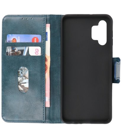 Portemonnee Wallet Case Hoesje voor Samsung Galaxy A32 5G - Blauw