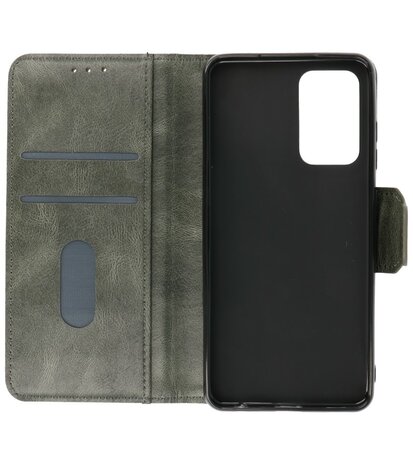 Portemonnee Wallet Case Hoesje voor Samsung Galaxy A72 / A72 5G - Donker Groen