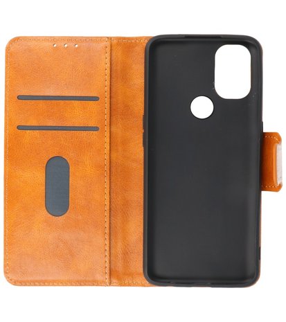 Portemonnee Wallet Case Hoesje voor OnePlus Nord N10 5G - Bruin