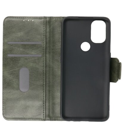 Portemonnee Wallet Case Hoesje voor OnePlus Nord N10 5G - Donker Groen