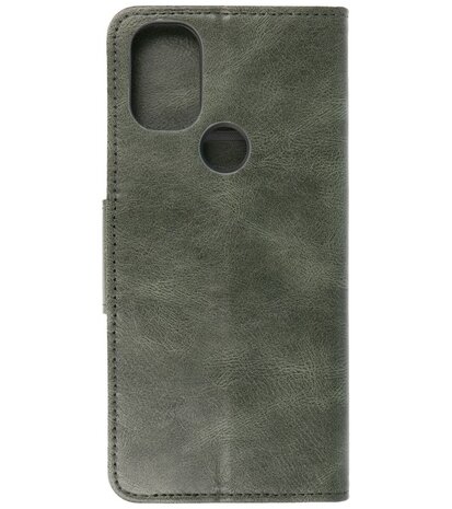 Portemonnee Wallet Case Hoesje voor OnePlus Nord N10 5G - Donker Groen