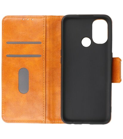 Portemonnee Wallet Case Hoesje voor OnePlus Nord N100 - Bruin