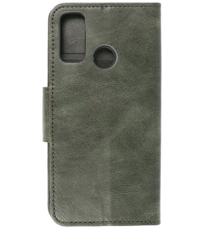 Portemonnee Wallet Case Hoesje voor Huawei P Smart (2020) - Donker Groen