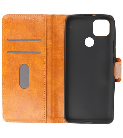 Portemonnee Wallet Case Hoesje voor Motorola Moto G9 Power (2020) - Bruin