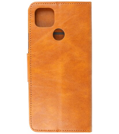 Portemonnee Wallet Case Hoesje voor Motorola Moto G9 Power (2020) - Bruin