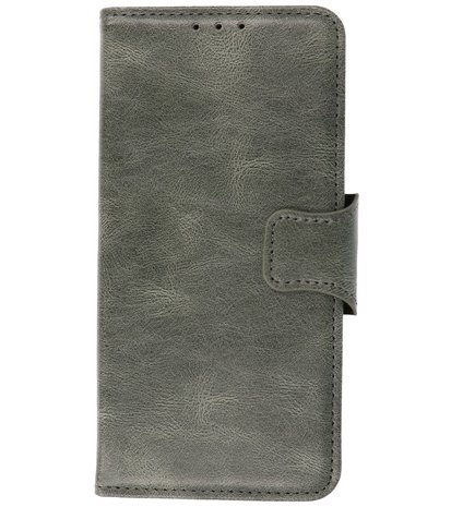 Portemonnee Wallet Case Hoesje voor Motorola Moto G 5G - Donker Groen