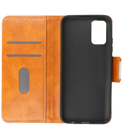 Portemonnee Wallet Case Hoesje voor Samsung Galaxy A02s / A03s - Bruin