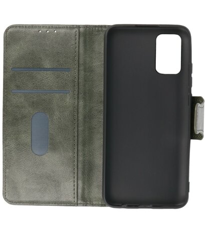 Portemonnee Wallet Case Hoesje voor Samsung Galaxy A02s / A03s - Donker Groen