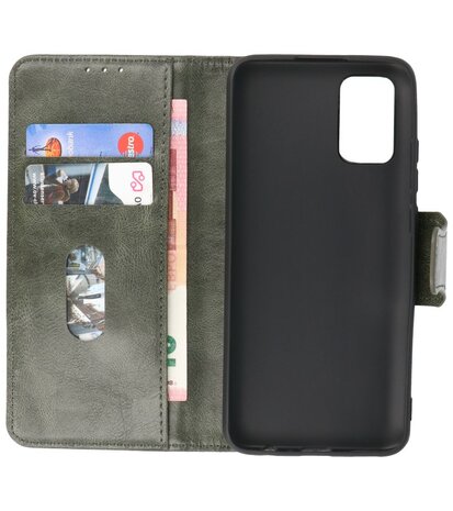 Portemonnee Wallet Case Hoesje voor Samsung Galaxy A02s / A03s - Donker Groen