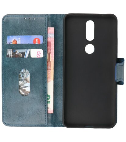 Portemonnee Wallet Case Hoesje voor Nokia 2.4 - Blauw