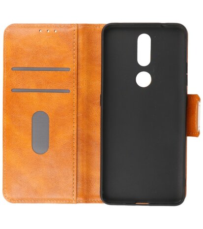 Portemonnee Wallet Case Hoesje voor Nokia 2.4 - Bruin
