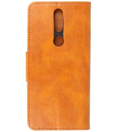 Portemonnee Wallet Case Hoesje voor Nokia 2.4 - Bruin