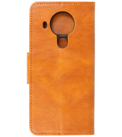 Portemonnee Wallet Case Hoesje voor Nokia 5.4 - Bruin