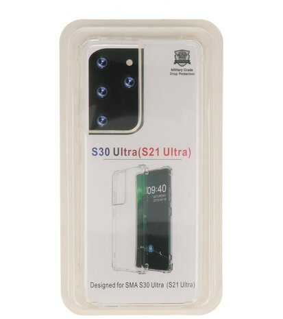 Schokbestendig Telefoonhoesje Backcover Hoesje voor Samsung Galaxy S21 Ultra - Transparant