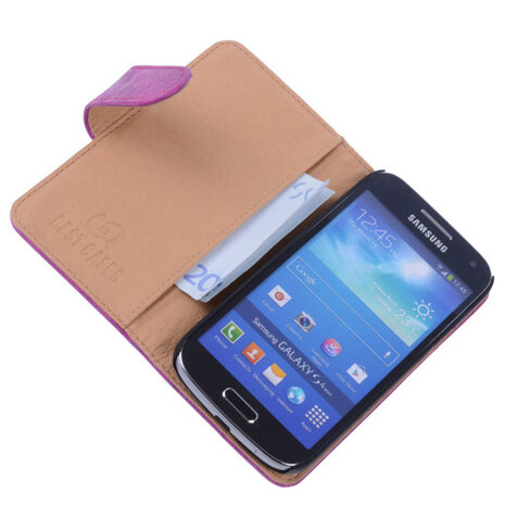 Bestcases Vintage Pink Book Cover Hoesje voor Samsung Galaxy S4 Mini i9190