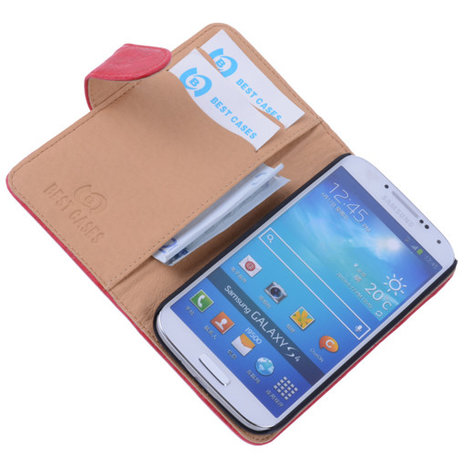 Bestcases Vintage Rood Book Cover Hoesje voor Samsung Galaxy S4 i9500