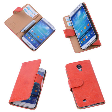 Bestcases Vintage Oranje Book Cover Samsung Galaxy S4 i9500