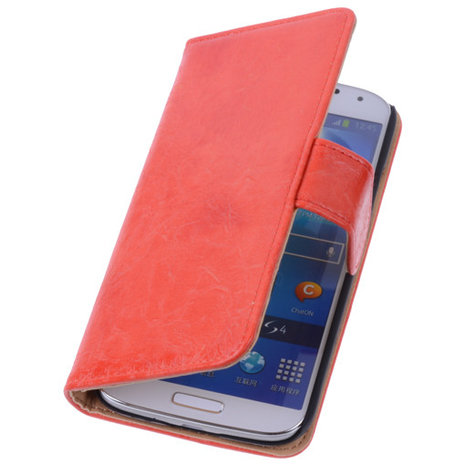Bestcases Vintage Oranje Book Cover Hoesje voor Samsung Galaxy S4 i9500