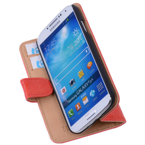 Bestcases Vintage Oranje Book Cover Hoesje voor Samsung Galaxy S4 i9500