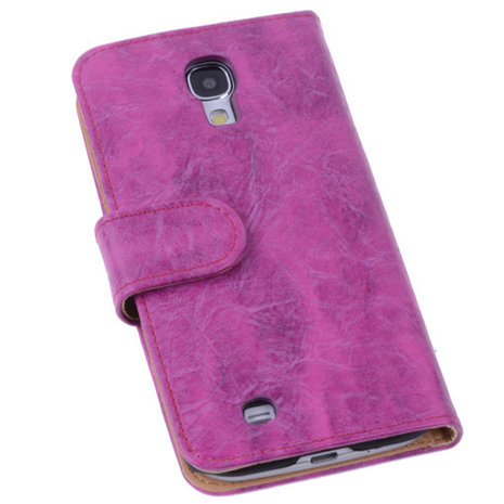 Bestcases Vintage Pink Book Cover Hoesje voor Samsung Galaxy S4 i9500